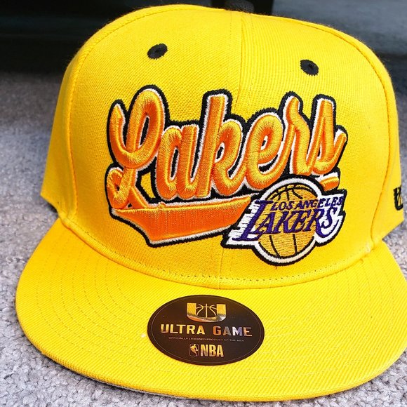 NWT Los Angeles Lakers Ultra Game NBA Snapback Hat Yellow Style #: VGMC056F - Picture 1 of 11